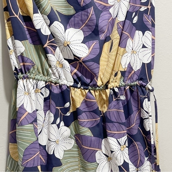 TRACK & FIELD BRAZIL Women’s Strapless Quick Dry Swim Cover Tie Waist Floral S - Picture 4 of 5